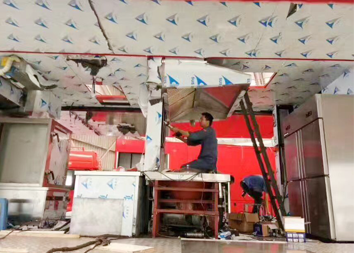 消防車內廚房設備廚具安裝現場圖