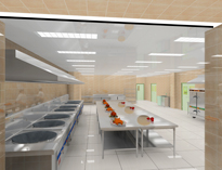 成都廚房設備廠家告訴你商用廚房的擺放和空間布局