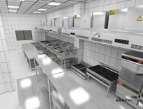 酒店廚具廠家告訴你食堂廚房各功能區的職能